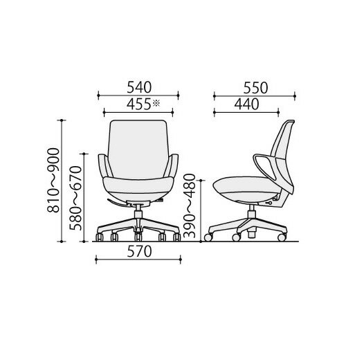 ★9/4-11 P最大27倍★【送料無料】- チェア ピコラリビナ ブラック脚 ローバック 布 C10-B11CG-BKG9T61 20800710 コクヨ kokuyo -【コクヨ家具】 [2]