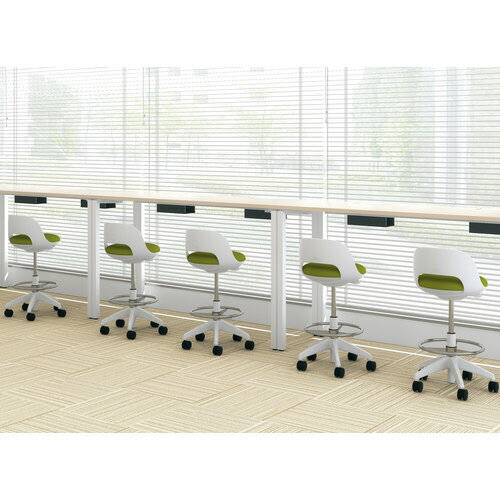 ★ポイント最大16倍★【全国配送可】- 患者用イス ココット スツール ホワイトシェル 円盤脚 ホワイトベージュコクヨ 品番 CR-CG540E1VZMD ホワイトグレー/ホワイトベージュ atk 6477-7726 64777726 -【キスパ家具】 [2]