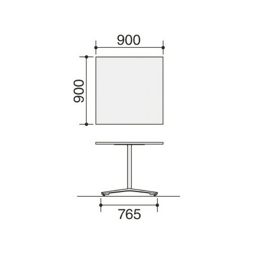 ★ポイント最大16倍★【全国配送可】- ビエナ 正方形天板 キャスター脚 W900xD900 ナチュラルオークコクヨ 品番 MT-V99P81MT1-CN フラットシルバー/ナチュラルオーク atk 6664-8185 66648185 -【キスパ家具】 [2]
