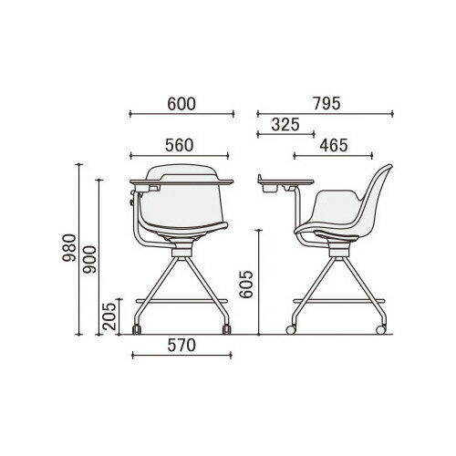 ★ポイント最大16倍★【送料無料】- オールインワン ミドルハイ 背座樹脂 ホワイト塗装脚 ブラック K02-W902W-BKX2 ブラック 66744788 コクヨ kokuyo -【コクヨ家具】