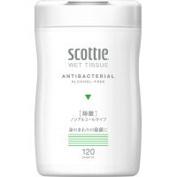 ★ポイント最大16倍★【在庫品は翌営業日発送】-ato2004-2011 スコッティ　ウェットティシュー　除菌　ノンアルコール　本体　120枚 1ケ 20042011 日本製紙クレシア 77022 -【＠オフィス】