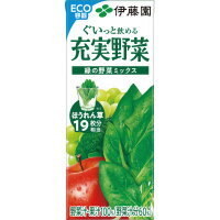 ★10/14-17 P最大26倍★【在庫品は翌営業日発送】-ato6544-6171 ＃充実野菜　緑の野菜ミックス　200ml×24パック 1ケ 65446171 伊藤園 61136 -【＠オフィス】のサムネイル