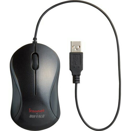 ★合計\3,980以上で送料無料★【在庫品は翌営業日発送】-ato2004-2974 ノートPCマウス (ケーブルが邪魔にならない) ブラック 1ケ 20042974 カウネット 4623-3103 -【@オフィス】