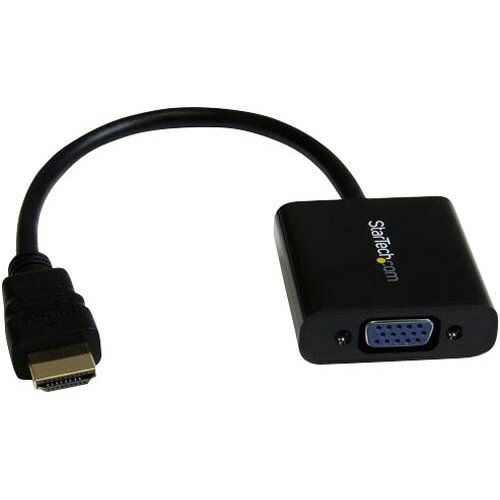 ★ポイント最大16倍★【在庫品は翌営業日発送】-ato2005-9491 HDMI−VGA変換アダプタ　ブラック 1ケ 20059491 スターテック HD2VGAE2 -【＠オフィス】