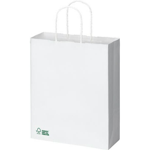 ★ポイント最大16倍★【在庫品は翌営業日発送】-ato2006-5911 丸紐手提げ袋　森林認証　白（晒）　S　50枚 1ケ 20065911 カウネット 3694-3395 -【＠オフィス】