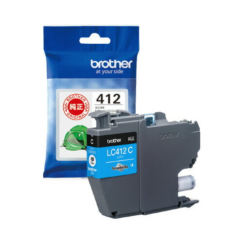 ★ポイント最大16倍★【在庫品は翌営業日発送】-ato2028-5487 インクカートリッジLC412C シアン 1ケ 20285487 ブラザー LC412C...