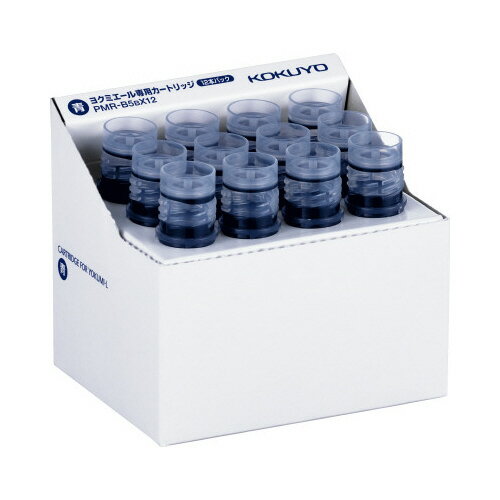 ★ポイント最大16倍★【在庫品は翌営業日発送】-ato2052-3893 ホワイトボード用マーカー ヨクミエール 専用カートリッジ青12 1ケ 20523893 コクヨ PMR-B5BX12 -【＠オフィス】