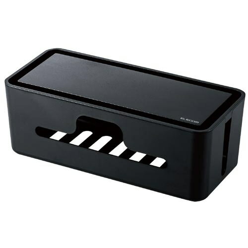 ★ポイント最大16倍★【在庫品は翌営業日発送】-ato2053-9276 ケーブル収納ボックス　多機能　小　ブラック 1ケ 20539276 エレコム EKC-BOX003BK -【＠オフィス】