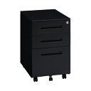 ★合計\3,980以上で送料無料★【在庫品は翌営業日発送】-ato2054-1477 スチールデスクワゴン3段 390ブラック 1ケ 20541477 カウネッ...