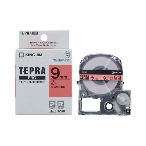 ★ポイント最大16倍★【在庫品は翌営業日発送】-ato5126-4949 テプラPROテープカートリッジ (パステル) 赤に黒文字 9mm幅×8m 1ケ 512...