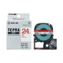 ★合計¥3,980以上で送料無料★【在庫品は翌営業日発送】-ato5126-6653 テプラPROテープカートリッジ 白ラベル 白に赤文字 24mm幅×8m 1ケ 51266653 キングジム SS24R -【@オフィス】