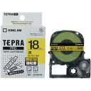 ★6/22-27 P最大27倍★【在庫品は翌営業日発送】-ato5129-3161 テプラPROテープカートリッジ 強粘着ラベル 黄に黒文字18mm幅×8m 1ケ 51293161 キングジム SC18YW -【@オフィス】(2)