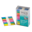 ★ポイント最大16倍★【在庫品は翌営業日発送】-ato5230-4958 ポストイットジョーブ透明見出しエコノP 44×6mm 20枚×9色×10個 1ケ 52...