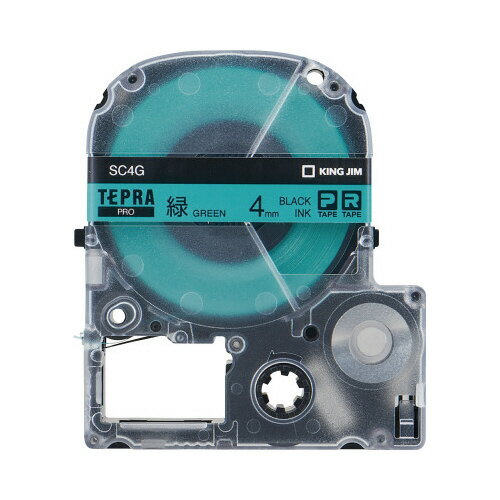 ★ポイント最大16倍★【在庫品は翌営業日発送】-ato5411-7921 テプラPROテープカートリッジ (パステル) 緑に黒文字 4mm幅×8m 1ケ 541...