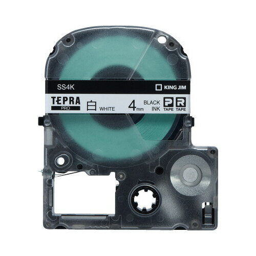 ★ポイント最大16倍★【在庫品は翌営業日発送】-ato5411-8010 テプラPROテープカートリッジ 白ラベル 白に黒文字 4mm幅×8m 1ケ 54118...