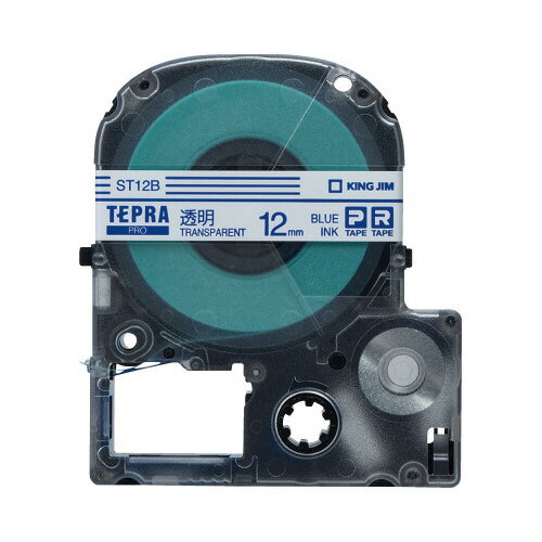 ★ポイント最大16倍★【在庫品は翌営業日発送】-ato5411-8041 テプラPROテープカートリッジ 透明ラベル 透明に青文字12mm幅×8m 1ケ 541...