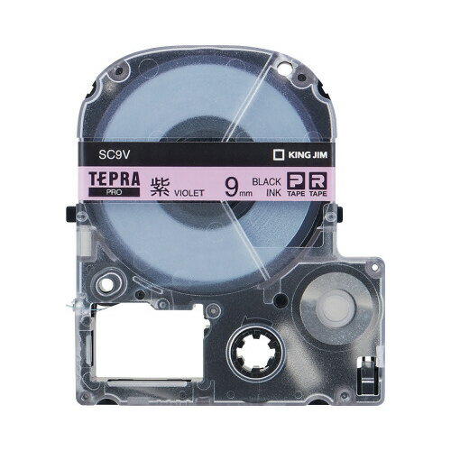 ★ポイント最大16倍★【在庫品は翌営業日発送】-ato5431-0377 テプラPROテープカートリッジ (パステル) 紫に黒文字 9mm幅×8m 1ケ 543...