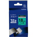 ★7/19-26 P最大27倍★【在庫品は翌営業日発送】-ato6120-6595 ピータッチ用TZeテープカセット 緑に黒文字18ミリ幅 1ケ 6120659...