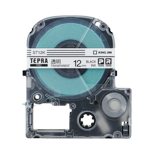 ★ポイント最大16倍★【在庫品は翌営業日発送】-ato6130-9456 テプラPROテープカートリッジ　5個入り　透明に黒文字　12mm幅×8m 1ケ 61309456 キングジム ST12K-5P -【＠オフィス】
