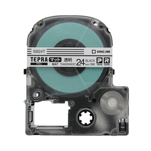 ★ポイント最大16倍★【在庫品は翌営業日発送】-ato6227-3961 テプラPROテープカートリッジ マットラベル透明に黒文字24mm幅×8m 1ケ 622...