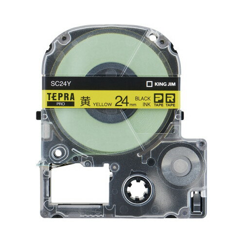 ★ポイント最大16倍★【在庫品は翌営業日発送】-ato6227-5460 テプラPROテープカートリッジエコP 5個入り 黄に黒文字 24mm幅×8m 1ケ 6...