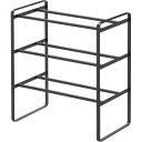 ★ポイント最大16倍★【在庫品は翌営業日発送】-ato6228-4011 伸縮シューズラックフレーム3段 ブラック 1ケ 62284011 山崎実業 07556 -【@オフィス】