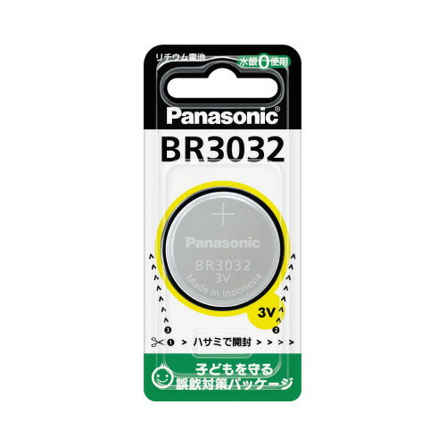 ★ポイント最大16倍★【在庫品は翌営業日発送】-ato6228-8149 コイン形リチウム電池　BR3032 1ケ 62288149 Panasonic BR3032 -【＠オフィス】