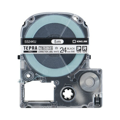 ★ポイント最大16倍★【在庫品は翌営業日発送】-ato6335-7318 テプラPROテープカートリッジ 下地がかくせる 白に黒文字 24mm幅 1ケ 6335...