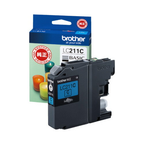 ★ポイント最大16倍★【在庫品は翌営業日発送】-ato6351-6593 ブラザー純正インク LC211C シアン 1ケ 63516593 ブラザー LC211...