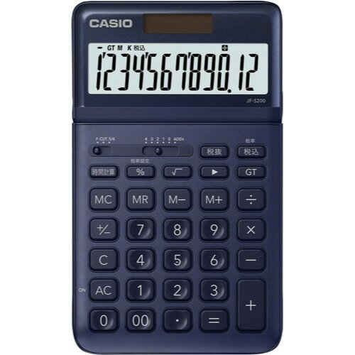 ★ポイント最大16倍★【在庫品は翌営業日発送】-ato6433-4158 スタイリッシュ電卓　JF−S200−NY−N　ネイビー 1ケ 64334158 カシオ計算機 JF-S200-NY-N -【＠オフィス】
