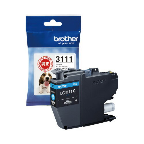 ★ポイント最大16倍★【在庫品は翌営業日発送】-ato6438-6157 ブラザー純正インク LC3111C(シアン) 1ケ 64386157 ブラザー LC3...