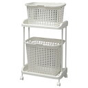 ★合計\3,980以上で送料無料★【在庫品は翌営業日発送】-ato6472-0302 ランドリーバスケットラック 3点セット ホワイト 1ケ 64720302 ...