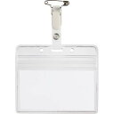★ポイント最大16倍★【在庫品は翌営業日発送】-ato6534-0035 パ)クリップ式名札 名刺サイズ横 防水 チャック付き 1ケ 65340035 カウネッ...