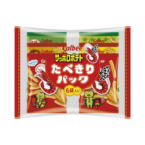 ★ポイント最大16倍★【在庫品は翌営業日発送】-ato6660-7328 #えびせん&サッポロ たべきりパック 6袋入 1ケ 66607328 カルビー 198...