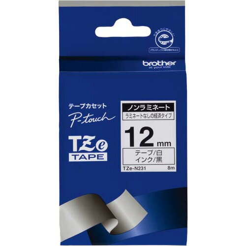 ★ポイント最大16倍★【在庫品は翌営業日発送】-ato6661-0656 ピータッチ用TZeテープカセット ノンラミネート 白に黒文字 12mm幅 1ケ 666...