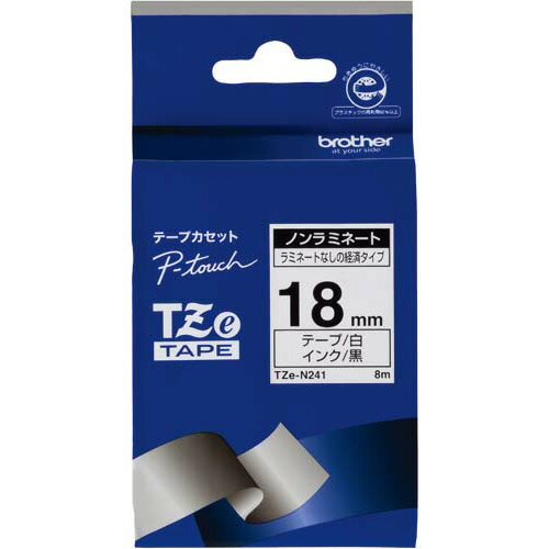 ★ポイント最大16倍★【在庫品は翌営業日発送】-ato6661-0663 ピータッチ用TZeテープカセット ノンラミネート 白に黒文字 18mm幅 1ケ 666...