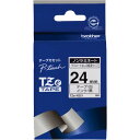 ★ポイント最大16倍★【在庫品は翌営業日発送】-ato6661-0670 ピータッチ用TZeテープカセット ノンラミネート 白に黒文字 24mm幅 1ケ 666...