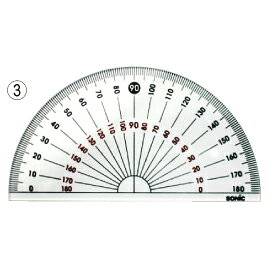 ★ポイント最大16倍★【教育施設様限定商品】-ed 145131 学納定規（3）分度器（9cm） メーカー名 ソニック SN-388-【教育・福祉】