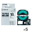★7/19-26 P最大27倍★【教育施設様限定商品】-ed 154978 テプラPROカートリッジ 透明に黒文字(5個)18mm メーカー名 キングジム ST18K*5-【教育・福祉】