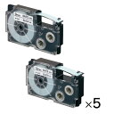 ★8/4-11 P最大27倍★【教育施設様限定商品】-ed 155508 テ−プカ−トリッジ 透明に黒文字(5個)18mm メーカー名 ...