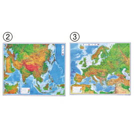 ★ポイント最大16倍★【教育施設様限定商品】-ed 157503 パウチ式世界地図／世界州別地図（2）アジア州 メーカー名 全教図 アジア-【教育・福祉】