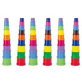 ★ポイント最大16倍★【教育施設様限定商品】-ed 157854 スタッキングカップ（6セット組） メーカー名 コンセル-【教育・福祉】