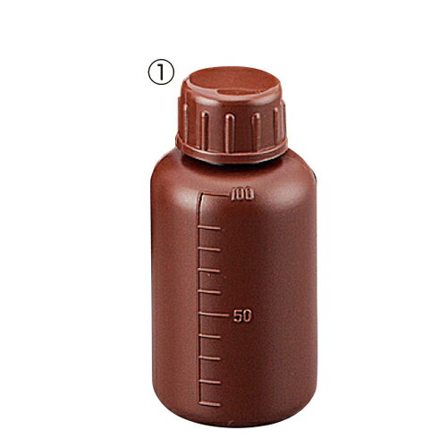★6/22-27 P最大27倍★【教育施設様限定商品】-ed 159628 細口丸型遮光瓶(茶)（1）100ml（16.7mm） メーカー名 ニッコー 2-5076-01-【教育・福祉】