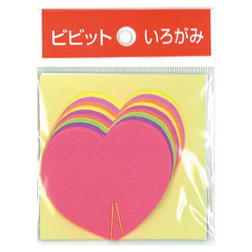 ★ポイント最大16倍★【教育施設様限定商品】-ed 161220 型抜きいろがみ ビビット（1）ハート（50枚） メーカー名 エヒメ紙工 KATA-T01-【教育・福祉】