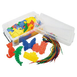 ★3/28-29 P最大27倍★【教育施設様限定商品】-ed 163892 プラスチックひもとおしボードコンテナBOX メーカー名 -【教育・福祉】