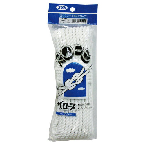 ★ポイント最大16倍★【教育施設様限定商品】-ed 195098 ポリエステルロープ3ツ打6mm×10m メーカー名 ユタカメイク A-503-【教育・福祉】