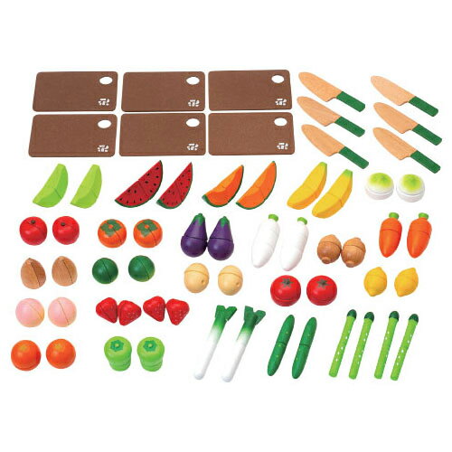 ★ポイント最大16倍★【教育施設様限定商品】-ed 101087 野菜と果物ダブルセット メーカー名 ウッディプッディ GF20-0020-【教育・福祉】