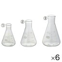 ★ポイント最大16倍★【教育施設様限定商品】-ed 128326 三角フラスコ(6個)(1)100ml(φ66×102mm) メーカー名 HARIO 11310028*6-【教育・福祉】