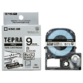★ポイント最大16倍★【教育施設様限定商品】-ed 156904 テプラPROカートリッジ キレイにはがせるラベル9mm黒文字 白 メーカー名 キングジム SS...