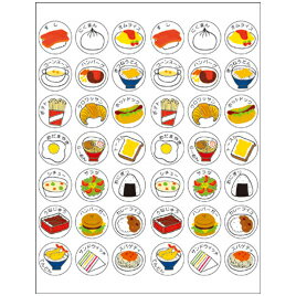 ★ポイント最大16倍★【教育施設様限定商品】-ed 157593 たべものシール（3）スイーツ メーカー名 オキナ PS1198-【教育・福祉】(3)